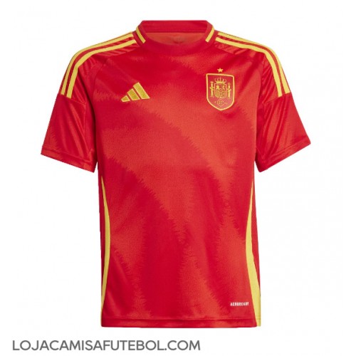 Camisa de Futebol Espanha Equipamento Principal Europeu 2024 Manga Curta